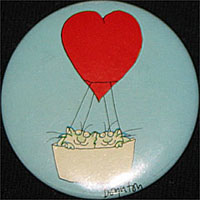 Cats Aloft in Heart Balloon