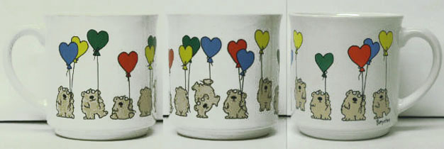 Bears with Heart Balloons
