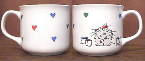 Cat Painting Hearts Mini